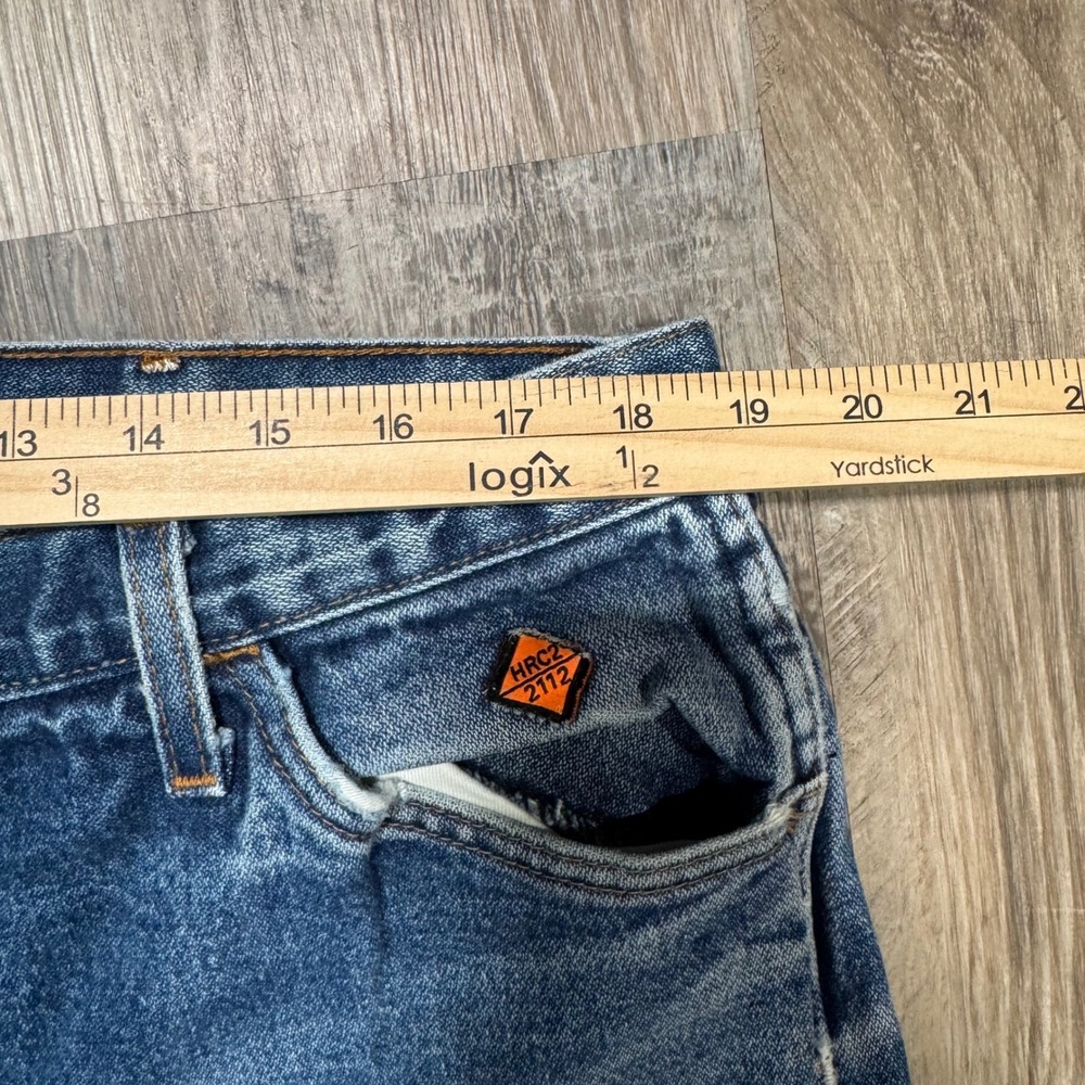Wrangler Jeans Mens 40x30 Blue FR13MWZ Flame Resistant 13 Original Work Denim - Picture 13 of 16